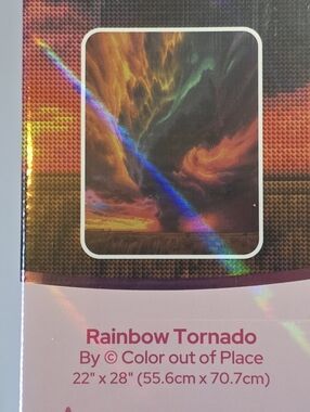 Diamond Art Club RAINBOW TORNADO - Discontinued Rare DAC Kit - 22"x28" Round